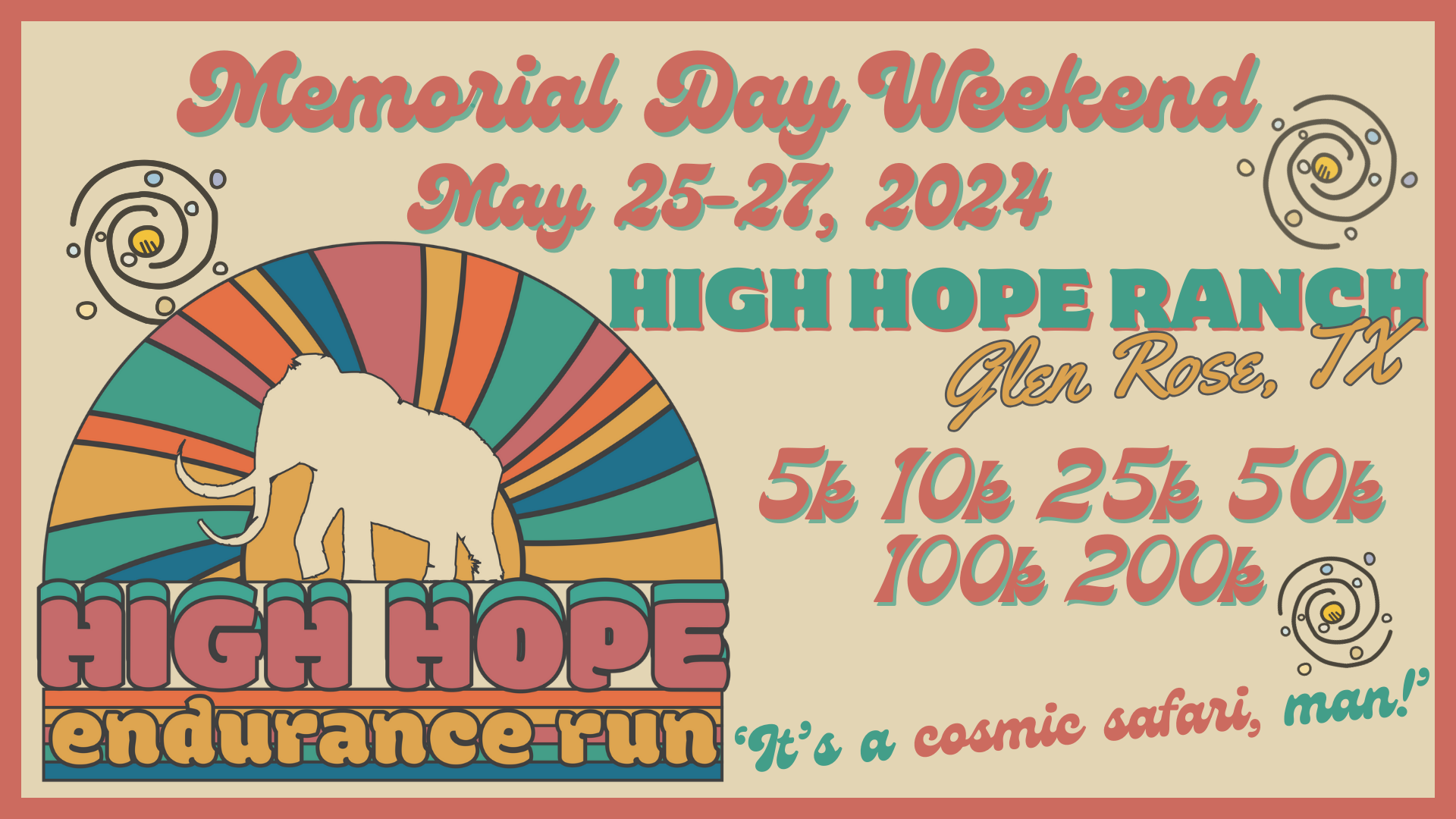 The Mammoth Glen Rose, TX - 100K - 50K - 25K - 10K - 5K and Mighty Mammoth 1K Fun Run